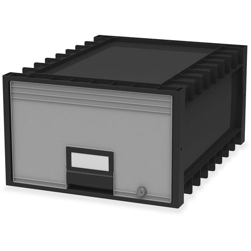 Storex Archive Drawer, Legal, 18-1/4" x 24-3/4" x 11-1/2", Black/Gray