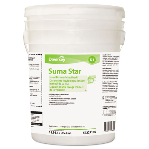 Suma® Star D1 Hand Dishwashing Detergent, Unscented, 5 Gallon Pail