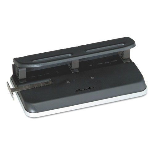 Swingline 24-Sheet Easy Touch Two-to-Seven-Hole Precision-Pin Punch, 9/32" Holes, Black