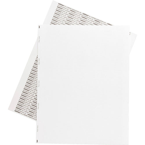 Tabbies Transcription Label Sheet, Unruled, 8 1/2"x11", White