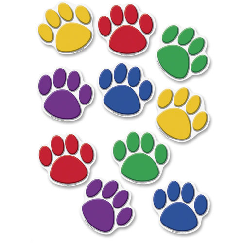 Teacher Created Resources Assorted Paw Prints Accents, 7" x 8 1/2"