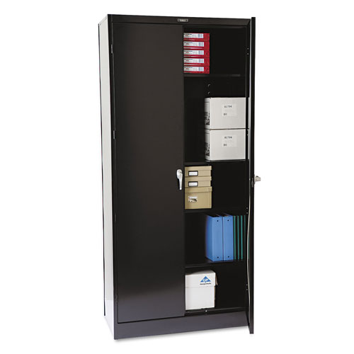 Tennsco Locking Storage Cabinet, 78"-High, 36" x 18", Black