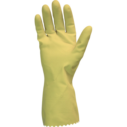 The Safety Zone Flocked Lined Rubber Gloves, Medium