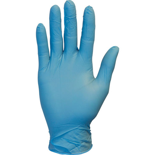 The Safety Zone Powder Free Blue Nitrile Gloves - Large Size - Blue