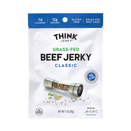 Think Jerky® Classic Beef Jerky, 1 oz Pouch, 12/Pack