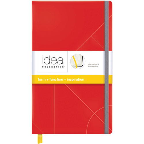 TOPS Journal, Notebook, Elastic Band, Wide Ruled, 8-1/4" x 5", Red