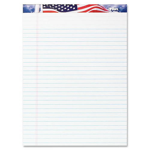 TOPS Writing Tablet, American Pride, Perforated, 8 1/2"x11 3/4"
