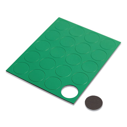 U Brands Heavy-Duty Board Magnets, Circles, Green, 0.75", 24/Pack