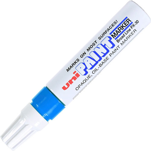 uni®-Paint Permanent Marker, Broad Chisel Tip, Blue