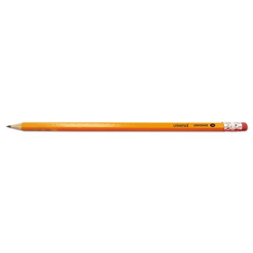 Universal #2 Pre-Sharpened Woodcase Pencil, HB (#2), Black Lead, Yellow Barrel, 72/Pack