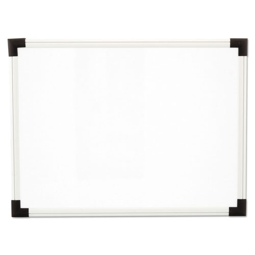 Universal Modern Melamine Dry Erase Board with Aluminum Frame, 24 x 18, White Surface