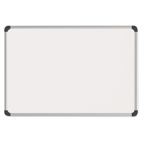 Universal Magnetic Steel Dry Erase Marker Board, 72 x 48, White Surface, Aluminum/Plastic Frame