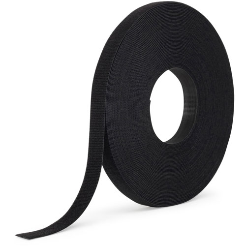 Velcro One Wrap Tie Rolls, 3/4" x 75', 20/RL, Black