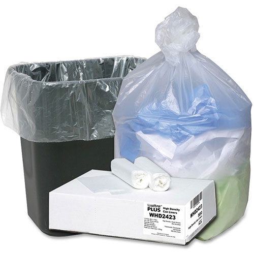 Webster Can Liners, 7-10 Gallon, 24" x 24", 500/CT, Translucent