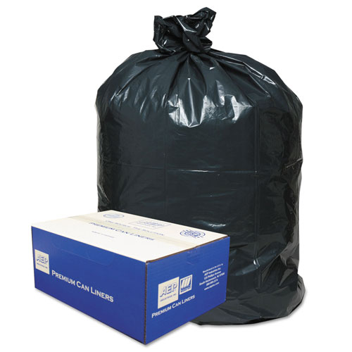 Webster Linear Low-Density Can Liners, 30 gal, 0.71 mil, 30" x 36", Black, 250/Carton