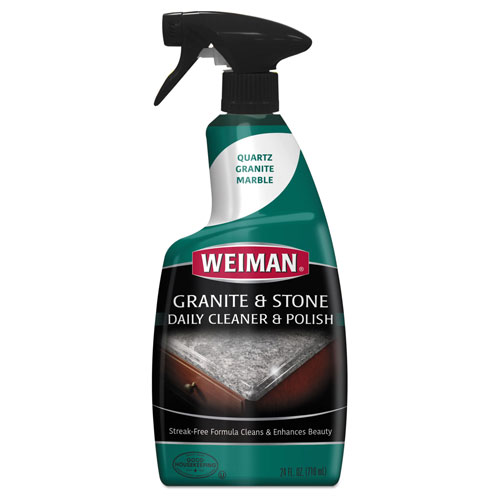 Weiman Products Granite Cleaner and Polish, Citrus Scent, 24 oz Spray Bottle