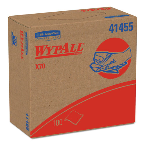 WypAll® X70 Cloths, POP-UP Box, 9 1/10 x 16 4/5, White, 100/Box, 10 Boxes/Carton