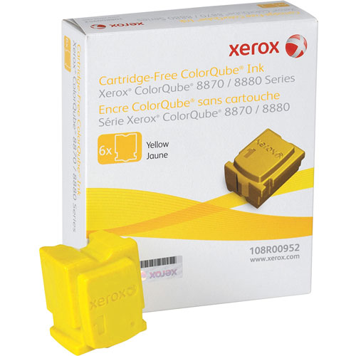 Xerox 108R00952 Solid Ink Stick, 17300 Page-Yield, Yellow, 6/Box