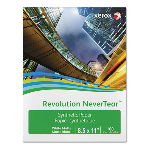 Xerox Revolution NeverTear, 5 mil, 8.5 x 11, Smooth White, 500/Ream
