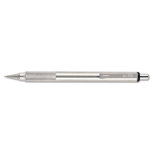 Zebra Pen M-701 Mechanical Pencil, 0.7 mm, HB (#2.5), Black Lead, Silver Barrel