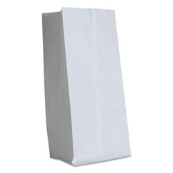 GEN #16 Paper Grocery Bag, 40lb White, Standard 7 3/4 x 4 13/16 x 16, 500 bags
