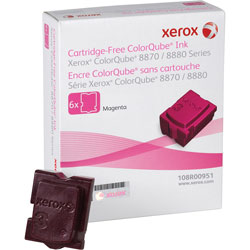 Xerox 108R00951 Solid Ink Stick, 17300 Page-Yield, Magenta, 6/Box