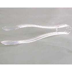 WNA Comet Plastic Serving Tongs, 9 in, Clear