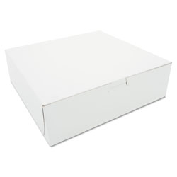 SCT Tuck-Top Bakery Boxes, 10w x 10d x 3h, White, 200/Carton