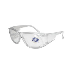 Anchor Full-Lens Magnifying Safety Glasses, 1.25 Diopter, Clear Polycarbonate Lens/Tint, Clear Frame