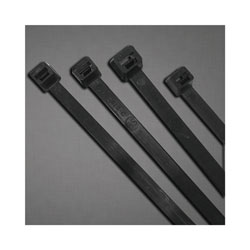 Anchor UV Stabilized Cable Tie, 50 lb Tensile Strength, 11.1 in L, Black, 100 Ea/Bag
