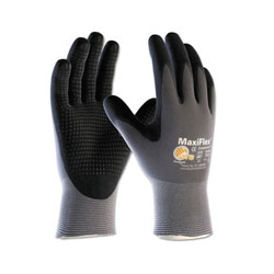 PIP MaxiFlex Endurance Gloves, Large, Black/Gray, Palm and Finger Coated