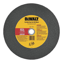 Dewalt Tools 14" x 1/8" x 1" Metal Portable Saw Cut Off Wheel