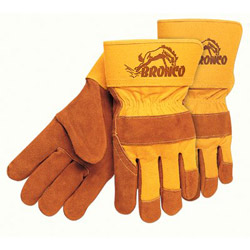 Memphis Glove Bronco Side Leather Palmgloves 2-1/2" Safe