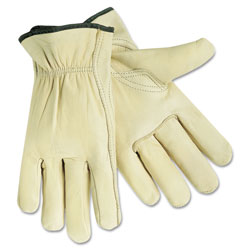 MCR Safety Full Leather Cow Grain Gloves, X-Large, 1 Pair