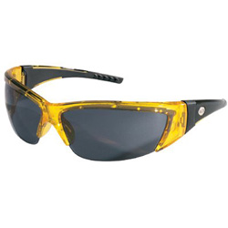 Crews ForceFlex Protective Glasses, Translucent Yellow Frame, Gray Lens