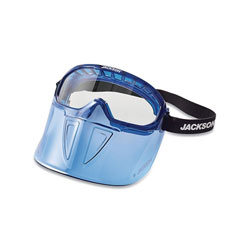 Jackson Safety® GPL500 Series Premium Goggle with Detachable Face Shield, Blue Frame, AF, Clear