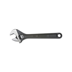 Vuzix Black Oxide Adjustable Tapered Handle Wrench, Polished Face, 8 in Overall L, 1.125 in Opening, SAE/Metric