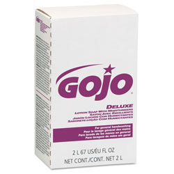 Gojo NXT Deluxe Lotion Soap with Moisturizers, Floral, Pink, 2000 mL Refill, 4/Carton