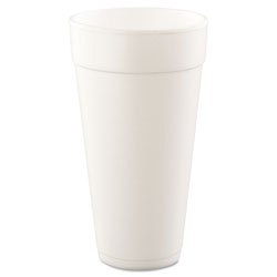 Dart Foam Drink Cups, Hot/Cold, 24oz, White, 500/Carton