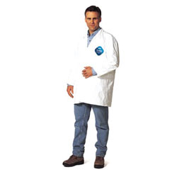 Extensis Tyvek Lab Coats No Pockets Knee Length, X-Large, DuPont Tyvek Lab Coat