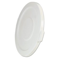 Rubbermaid Round Flat Top Lid, for 32 gal Round BRUTE Containers, 22.25 in diameter, White