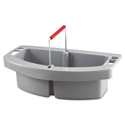Rubbermaid Maid Caddy, 2-Compartment, 16w x 9d x 5h, Gray (2649GY)