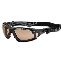 Bolle Rush+ Series Safety Glasses, Twilight Lens, Anti-Fog, Anti-Scratch, Polycarbonate, Black Frame