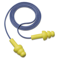 3M E-A-R UltraFit Earplugs, Corded, Premolded, Yellow, 100 Pairs (MMM3404004)