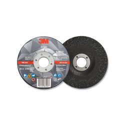 3M Silver Depressed Center Grinding Wheel, 4-1/2-in x 1/4-in Thick x 7/8-in Arbor, 36 Grit, Precision Shaped Ceramic, T27
