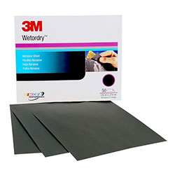 3M Wetordry Paper Sheets, Aluminum Oxide, P220 Grit, 11 in Long