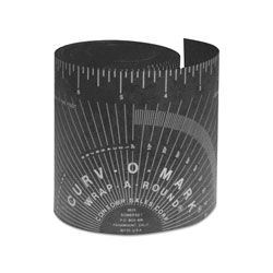 Jackson Safety® Wrap-A-Round® Ruler, Medium, 3.88 in W x 4 ft L, Cold/Heat Resistant, Black
