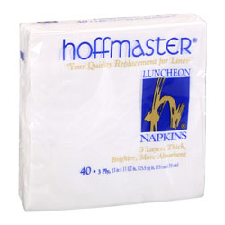 Hoffmaster Luncheon Napkin,13 inx13 1/2 in, White