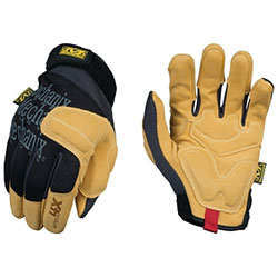Mechanix Wear Material4X® Padded Palm Glove, Synthetic Leather, Black/Tan, X-Large