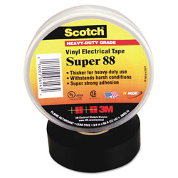 Scotch™ 88 Super Vinyl Electrical Tape, 0.75 in x 66 ft, Black
